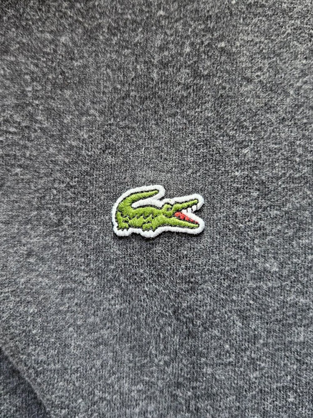 Lacoste Sport Charcoal Grey Fleece Pullover Hoodie Zipper Pockets Sz US Small - Picture 5 of 7